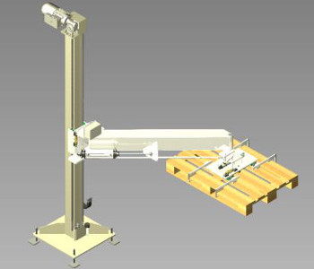 Palettenspender 0-90 pneumatische Drehung des Arms