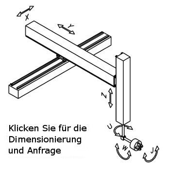 Diagramm eines kartesischen Roboters der CD-Serie