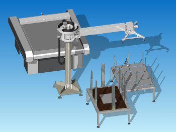 Automatischer sheet feeder zum Be- und Entladen von Bgen und Platten an Plottern sowie Druck- und Montagemaschinen