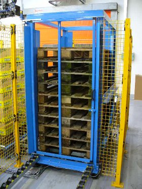 Magazzino automatico pallet con carico laterale