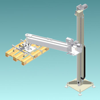 0-270 pallet dispenser, pallet and slip sheet pick