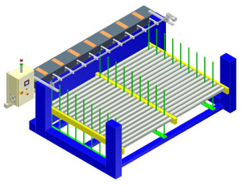 Alimentador para cargar impresoras planas de gran formato como Durst Pro250.