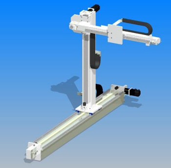 Robot industriel cartsien 3 axes srie CC, taille lger, axe X au sol, transmission par courroie crante